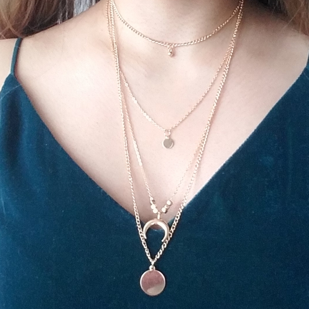Gold layered necklace